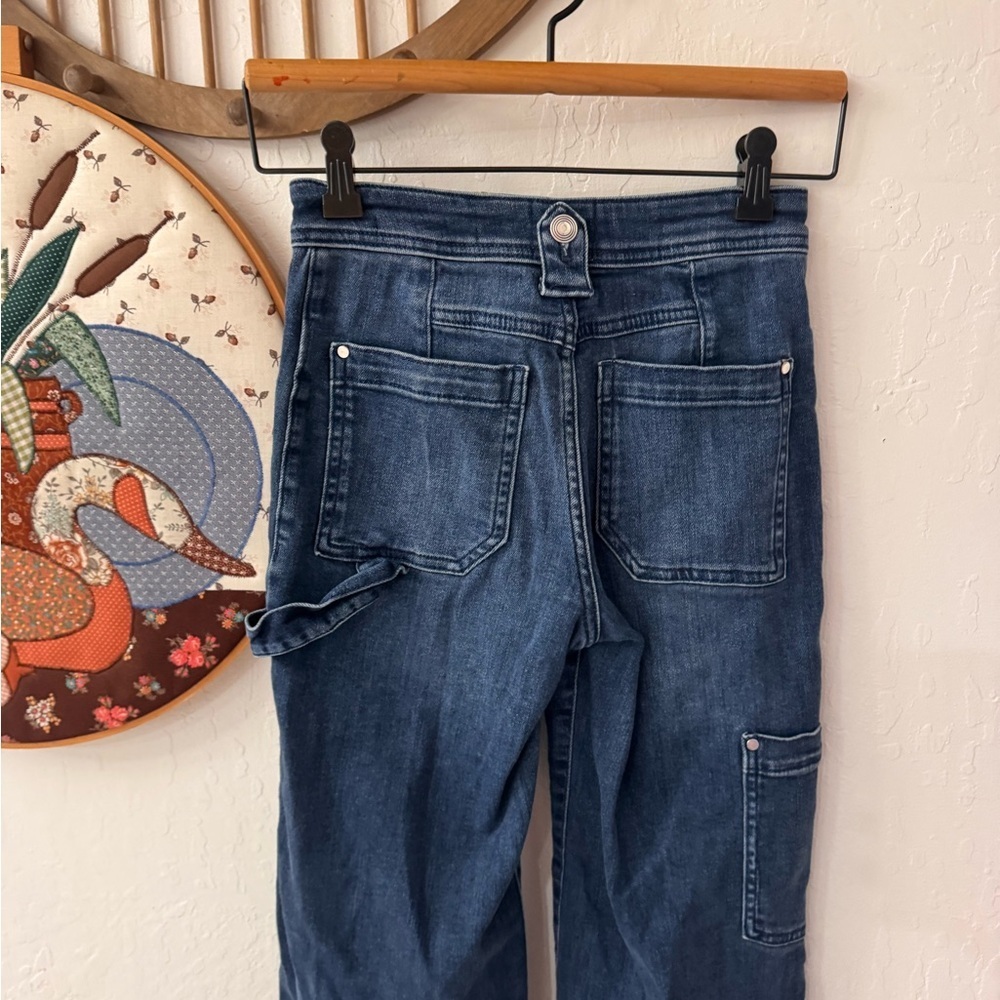 Maeve Anthropologie Gardener Carpenter High Rise Crop Jeans Size 25 - Picture 3 of 7